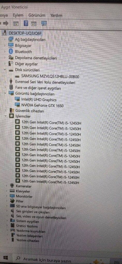 CASPER EXCALİBUR LAPTOP İ5 12.NESİL 16 RAM GTX 1650 EKRAN KARTI - 4