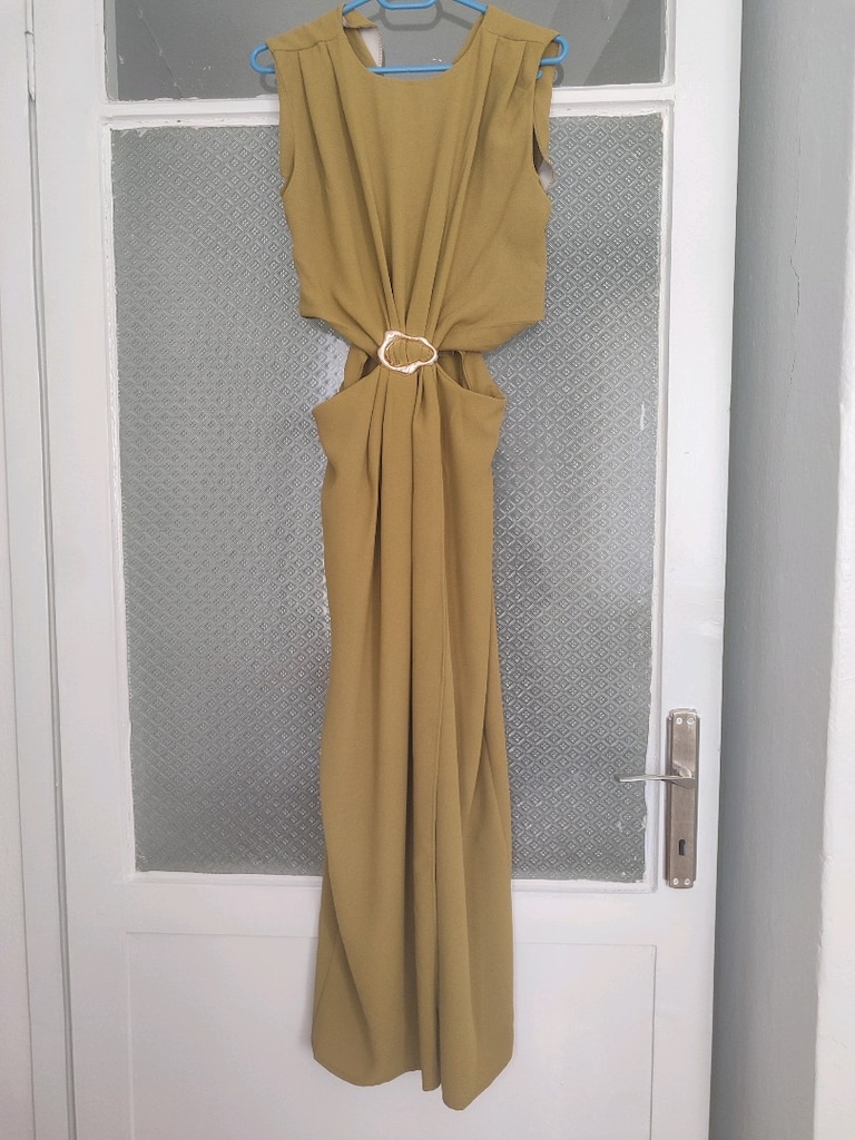 Yağ Yeşili Elbise - 4