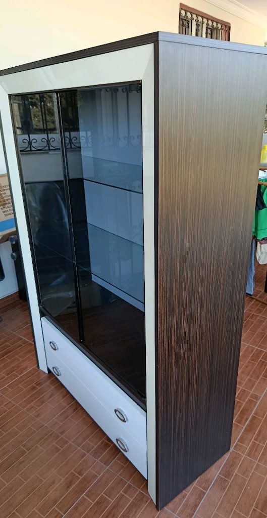 Cam Kapaklı Salon Vitrini - 6