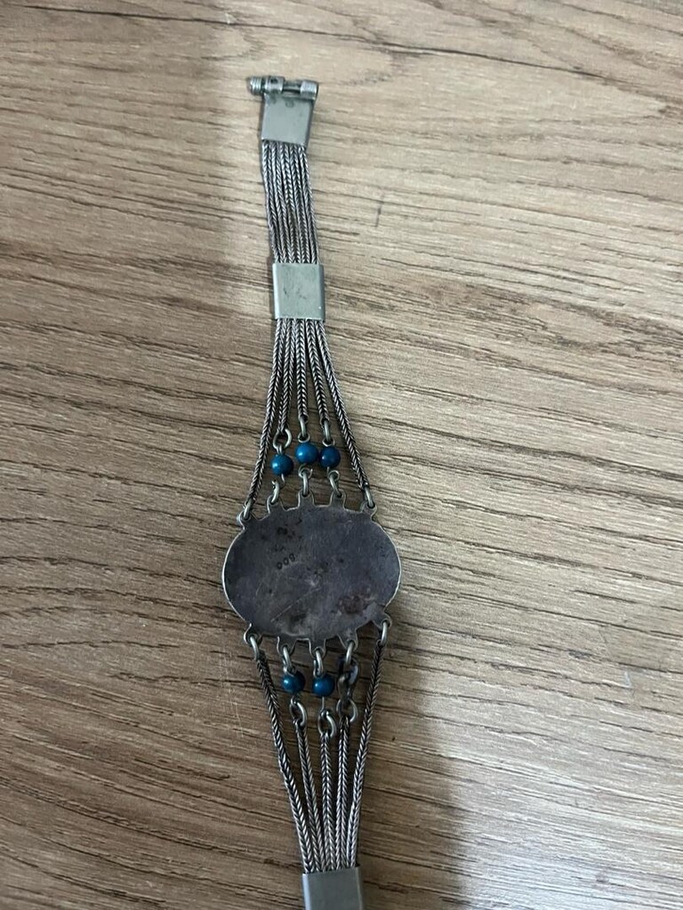 Gümüş antika bileklik - 8