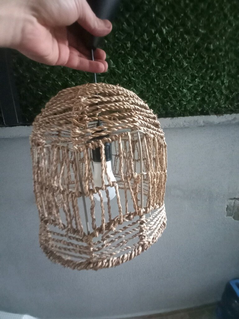 Bambu hasır avize - 3