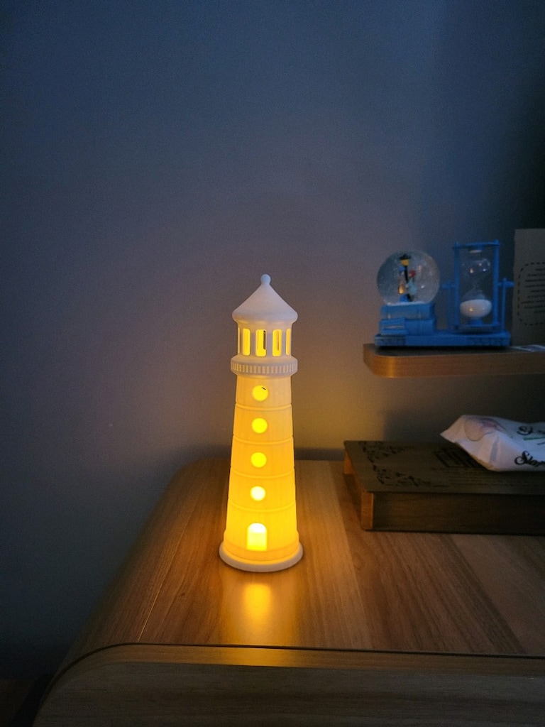 Deniz feneri led mumluk + Led mum + piller. - 2