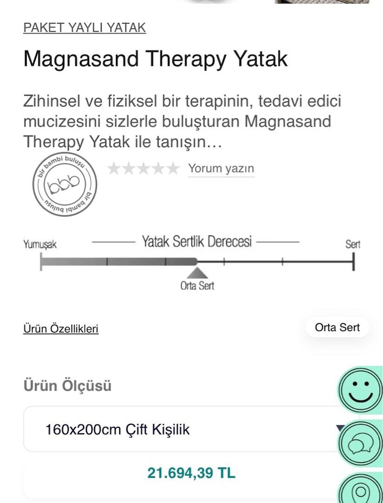 bambi magnasand çift kişilik yatak - 5