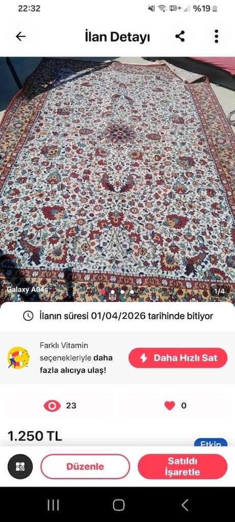 2 ADET 6 METRE KARE HALI - 2