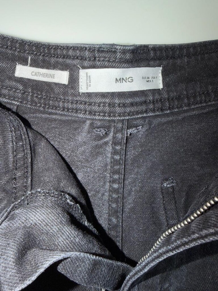 Mango Catherin Siyah Yüksek Bel Culotte Jean 36 Beden_1 Kez Kullanıldı — görsel 5/10