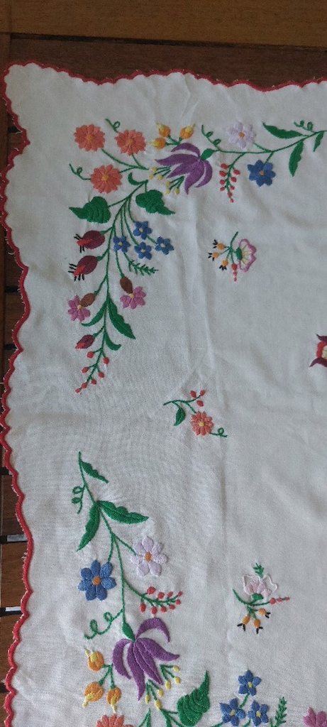 ANTIKA AVRUPA ÖRTÜ 72 CM BOL BIBER CICEK ÖRNEĞİ SİFİR SANDİKTAN - 10