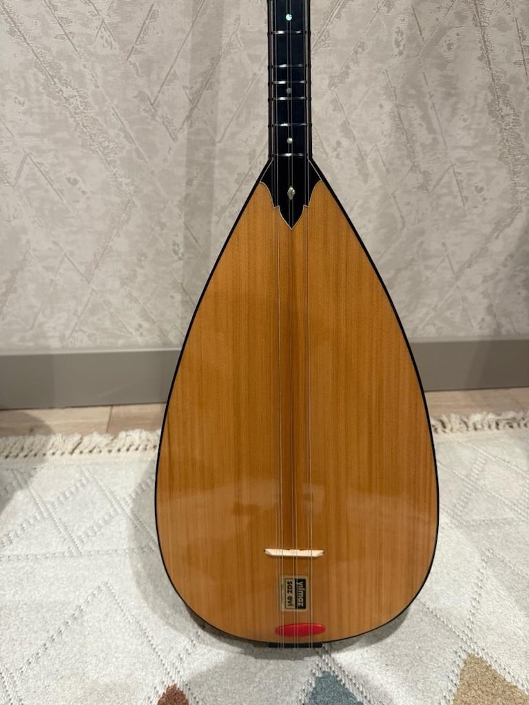 Yılmaz Saz evinden orijinal Solak Oyma Dut Bağlama - 6