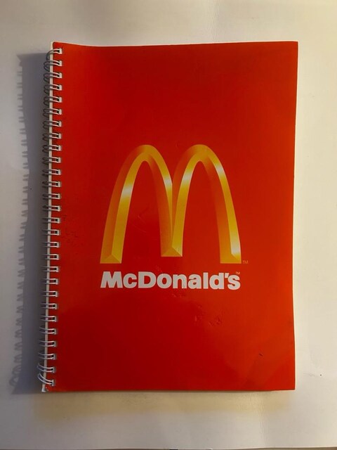 Vintage Mc Donald’s defter.