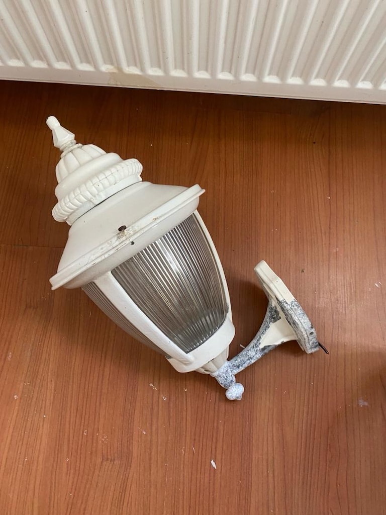 2 li 55 cm yükseklik alimünyum döküm boya bahçe aplik - 5
