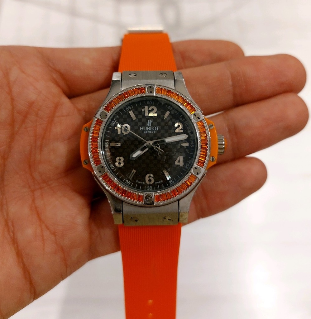 Hublot turuncu bayan saat - 4