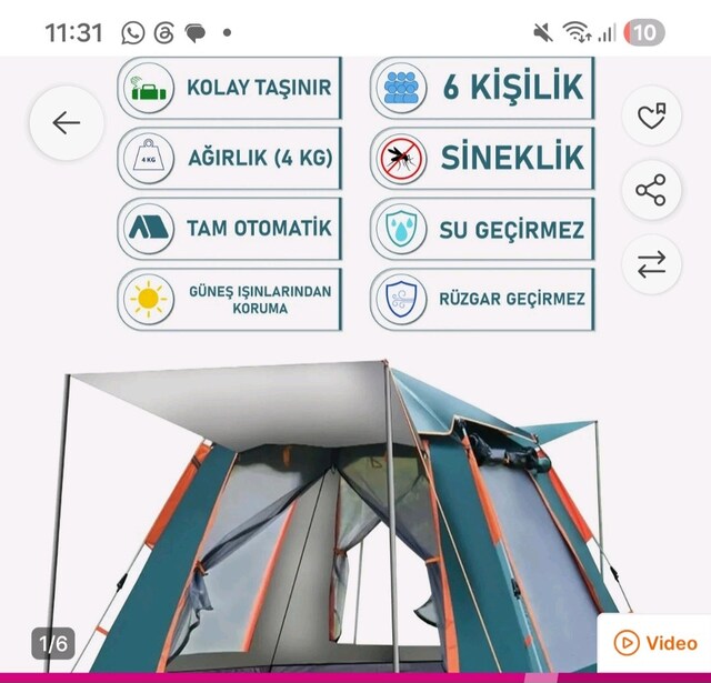 otomatik çadır