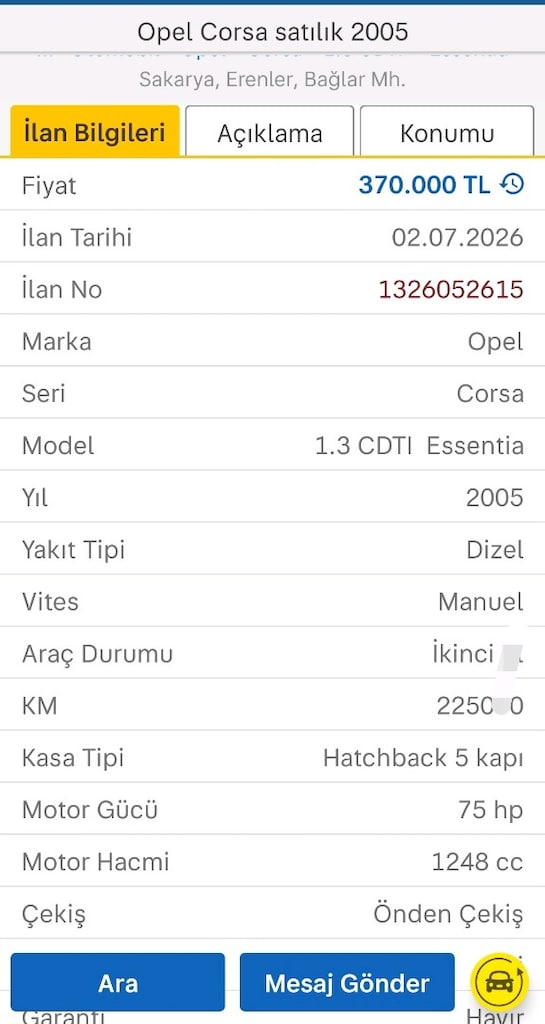 Opel corsa 2005 model dizel çamurluk - 11
