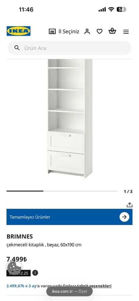 ikea brimnes 2 çekmeceli kitaplık - 2