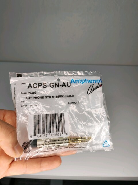 Amphenol Acps-Gn 6,3 mm Stereo Erkek Jak