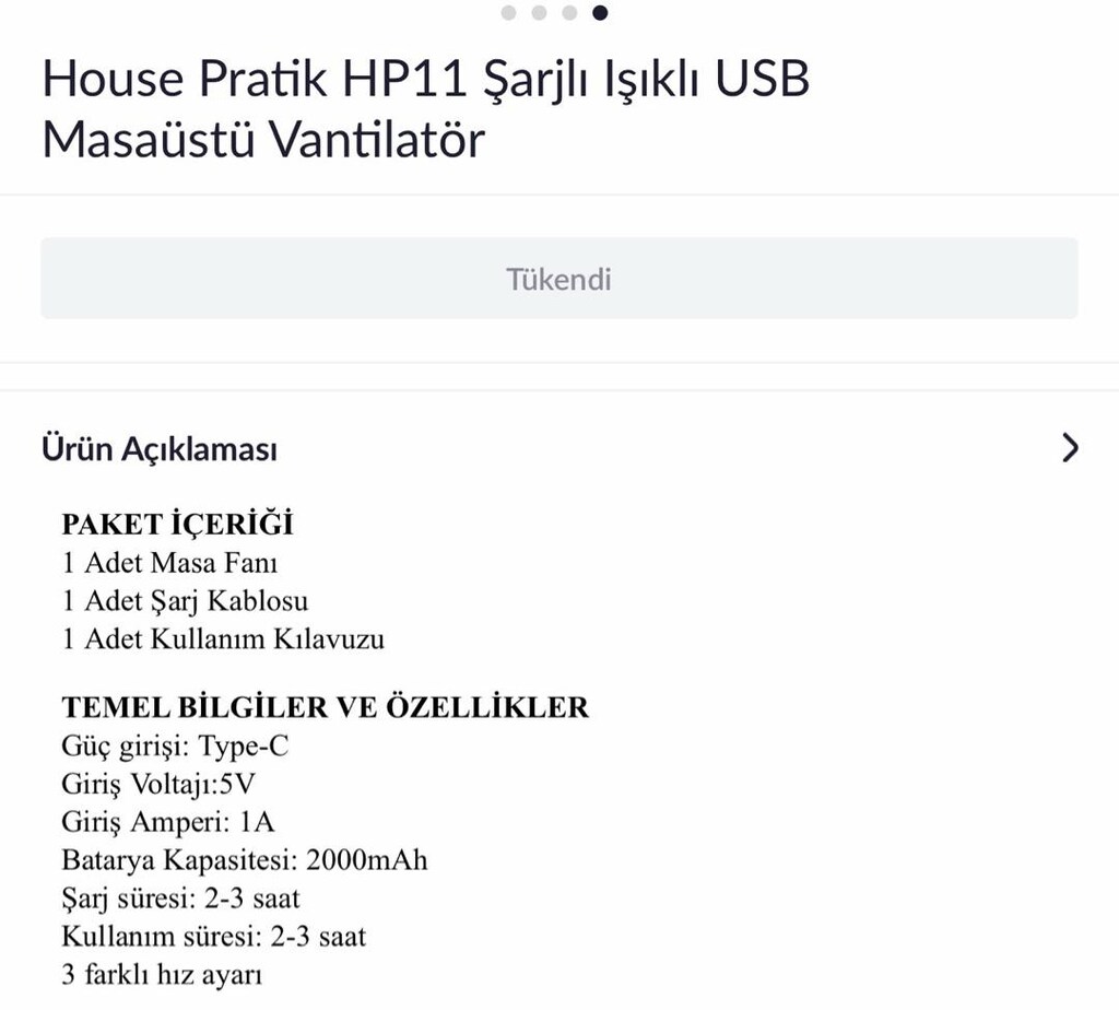 TERTEMİZ KALİTELİ ŞARJLI PRATİK VANTİLATÖR - 4