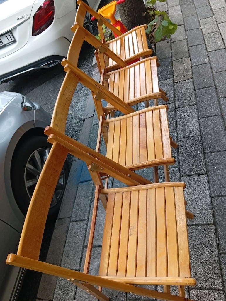 Ahşap Katlanır Sandalye 4 adet - 2
