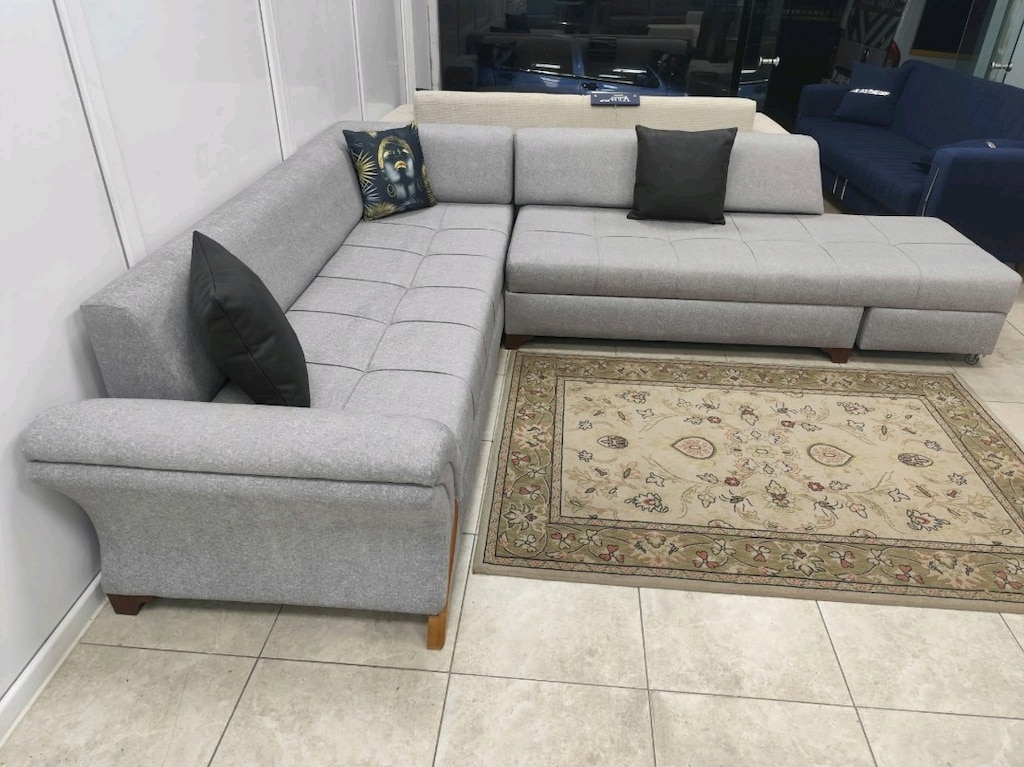 sıfır Kaplama Gri Köşe Koltuk L koltuk takımı - 7