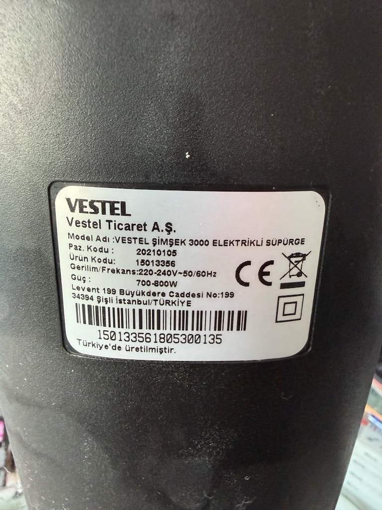 VESTEL ŞİMŞEK 800W DİKEY SÜPÜRGE TERTEMİZ - 5