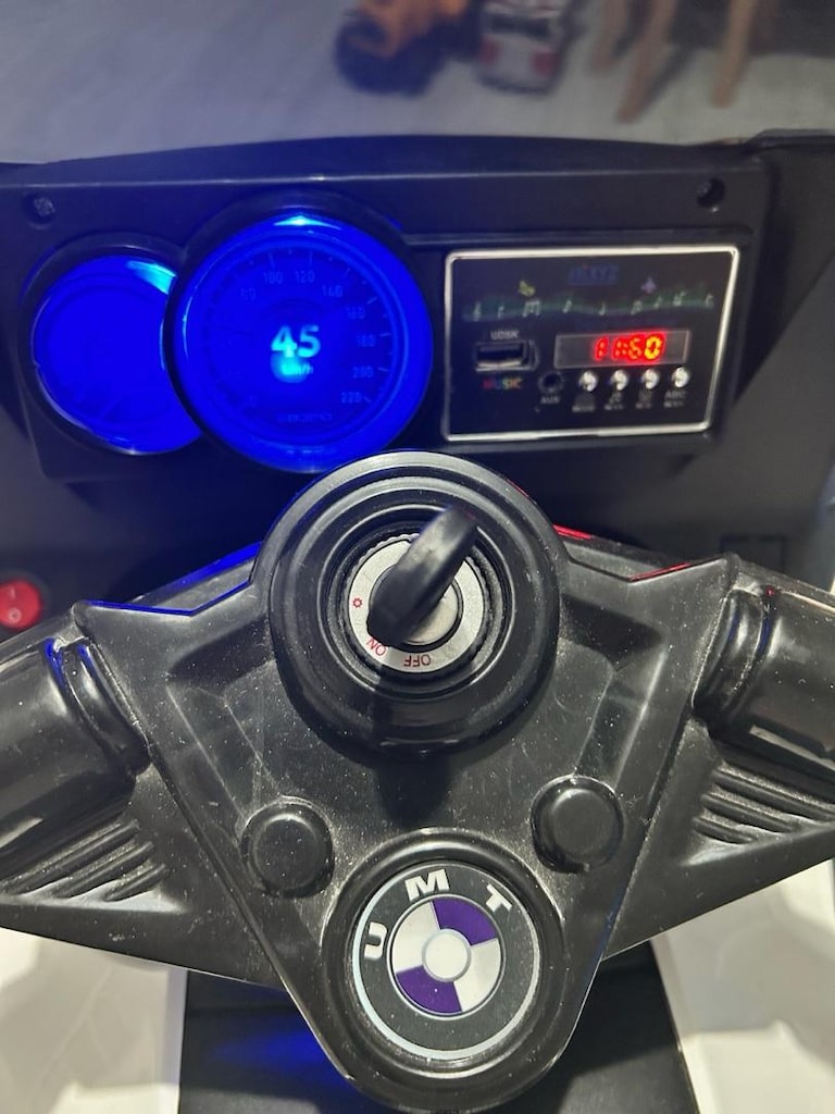 12V akülü motorsiklet (beyaz) - 5