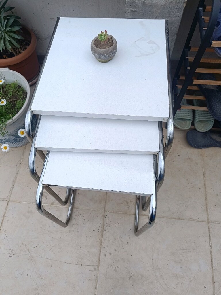Beyaz Sehpa Takımı 3 lu - 5