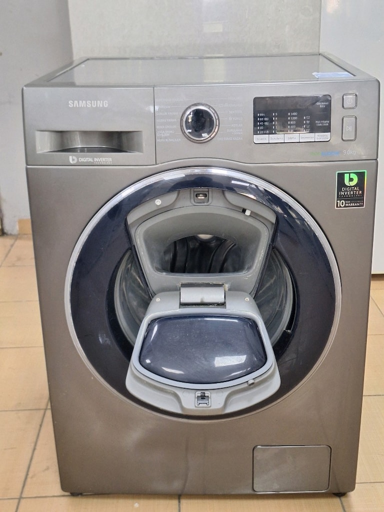 Inox yeni model Samsung 9kg çamaşır makinesi sessiz enverter motor - 2