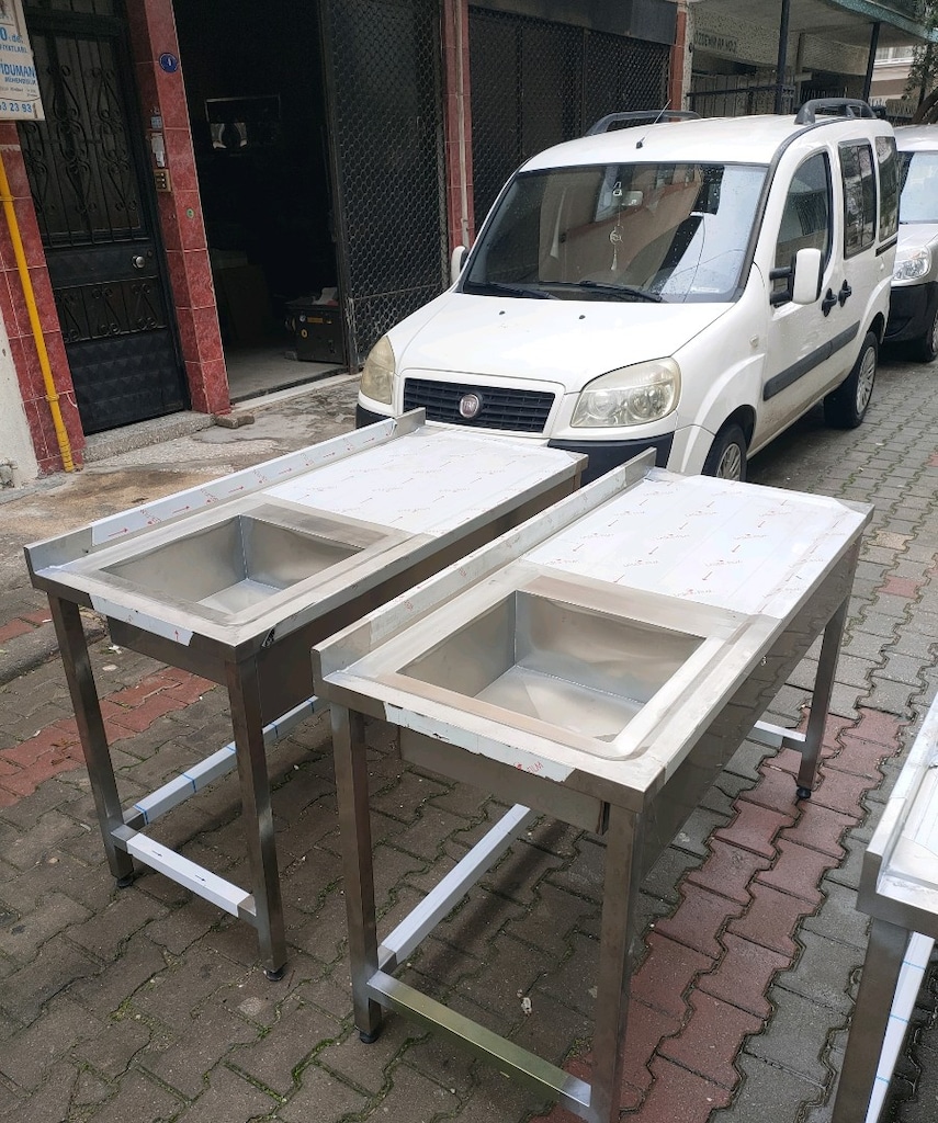 krom evye bulaşık yıkama lavabosu krom eviye tezgah hazır mutfak - 2