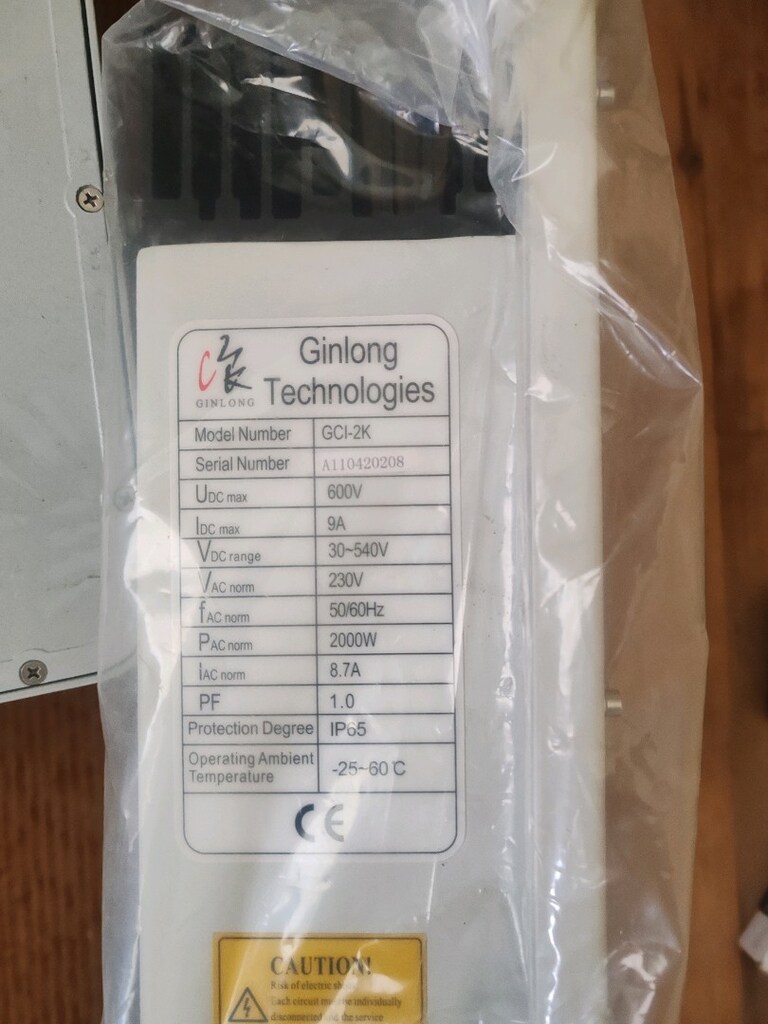 SOLAR İNVERTER ONGRİD GROWATT 1000TL 1 KW VE GİNLONG GCI-2K 2KW - 6