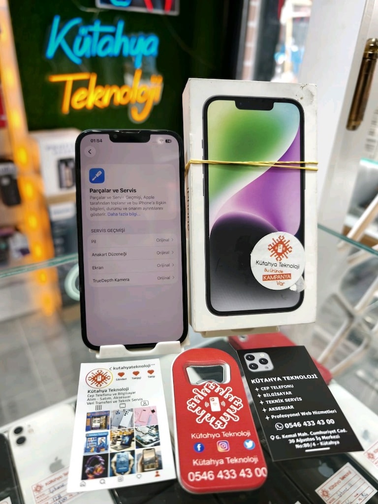 iPhone 14 128 pil 95 1 yıl Garantili değişen parçalar orjinal Apple pa - 3