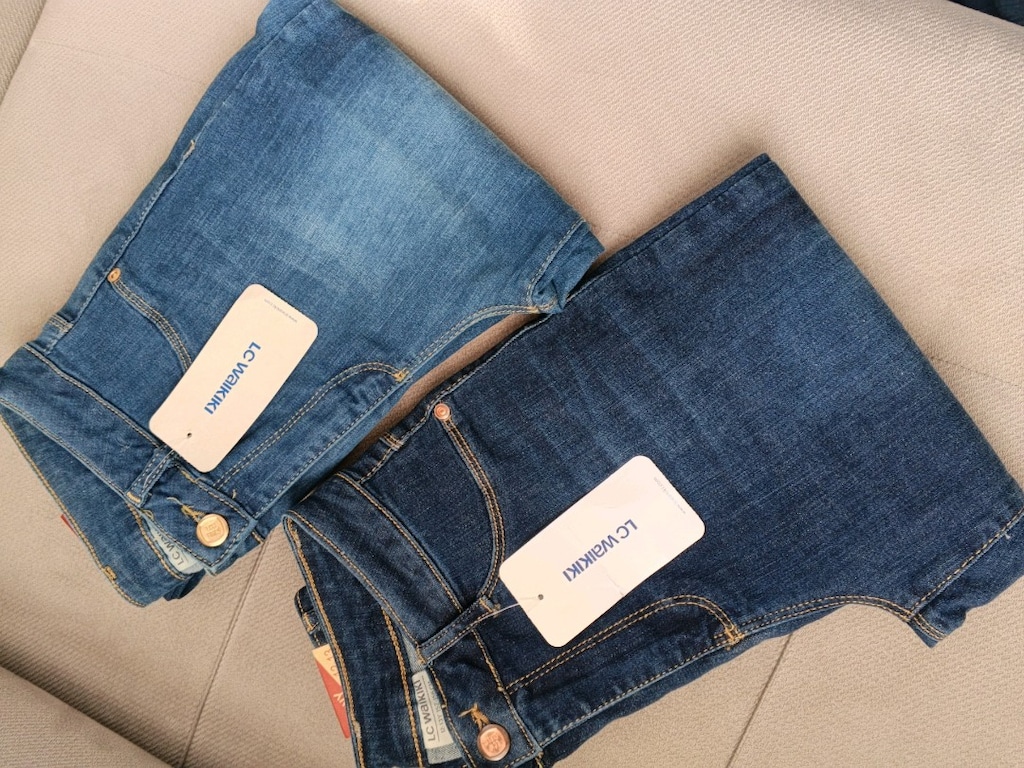 LC Waıkıkı 12/13 yaş Sıfır dar kalıp kot pantolon İkili set