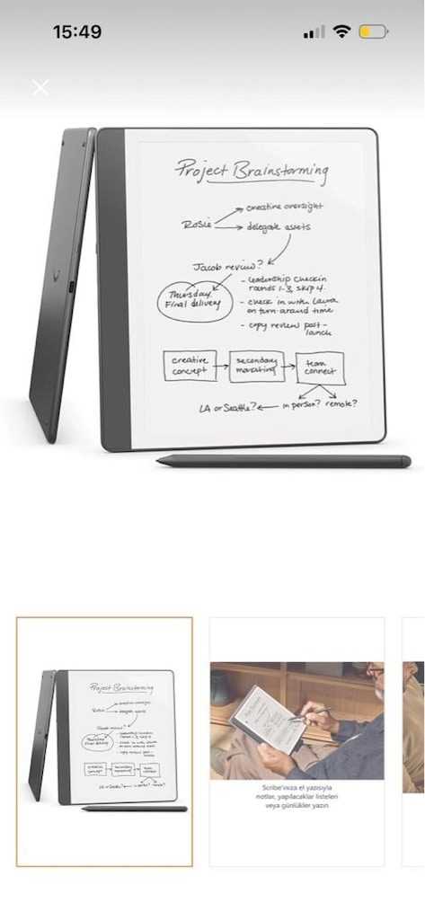 Sıfır Kapalı Kutu Amazon Kindle Scribe 2024-32GB+Premium Pen-Faturalı - 9