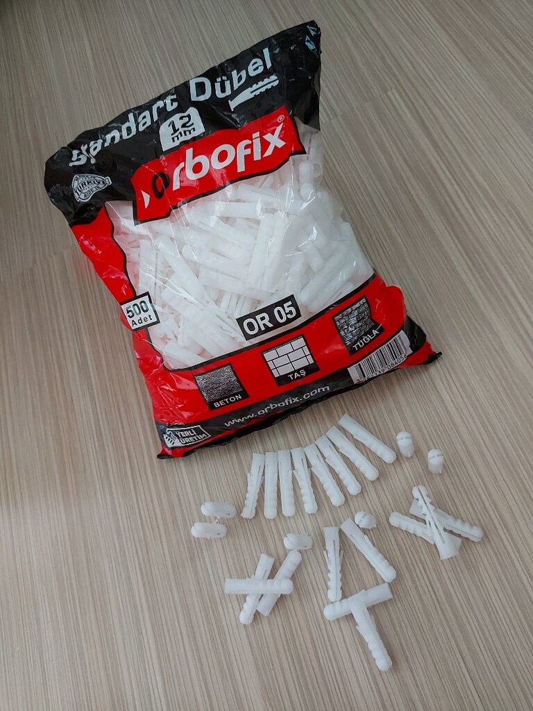 12 mm.200 Adet Plastik Dübel - 2