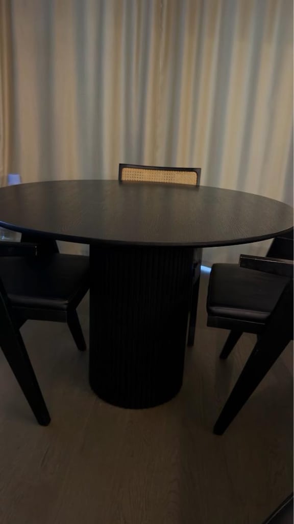 Özel yapım yemek masası ve 4 rattan sandalye - 2