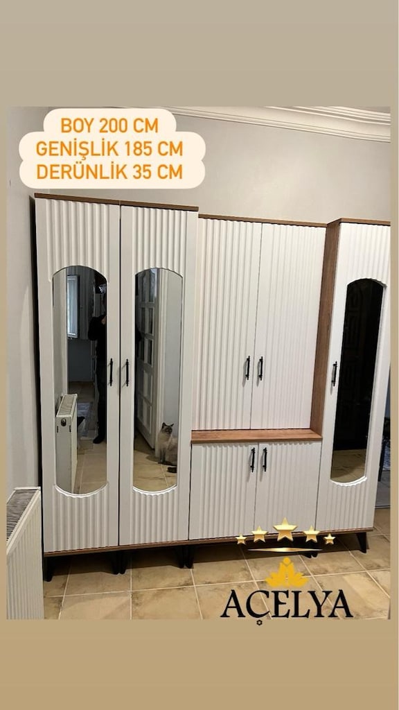 5 Kapılı Pırıltı Portmanto - 4