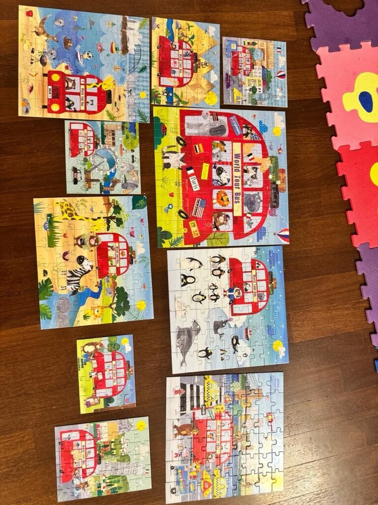 world tour bus- puzzle 10 adet - 2