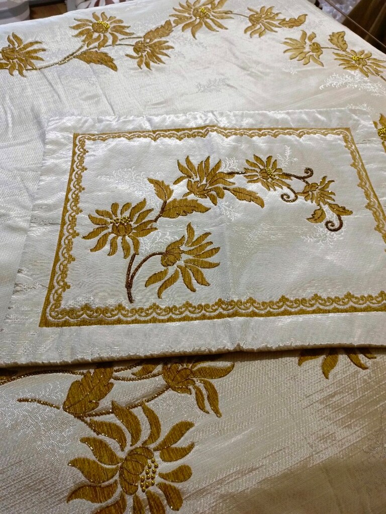 işlemeli yatak örtüsü - 4