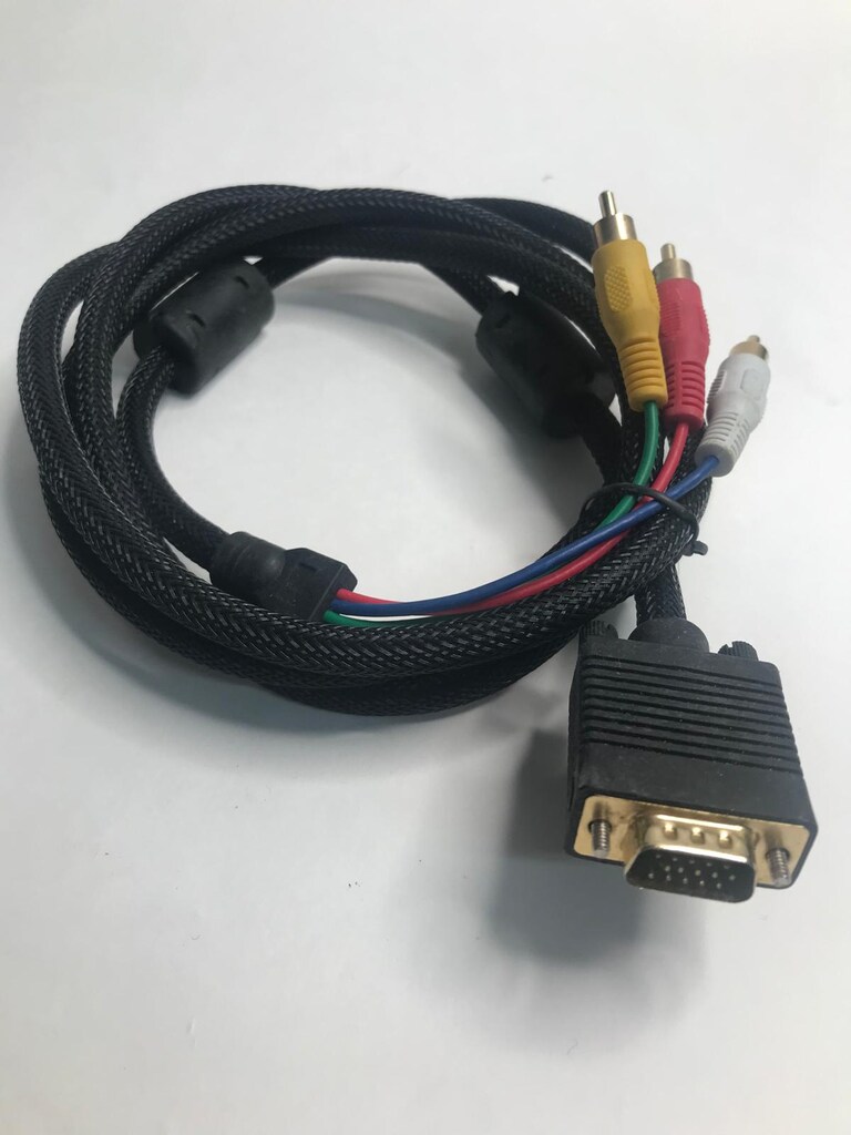 VGA/HD15 Video Projector to 3-RCA Component (Y, Pr, Pb) Cable