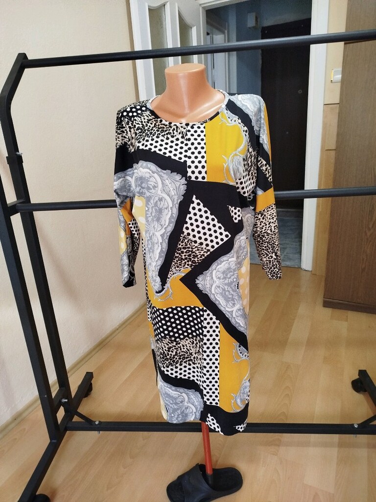 Yeni gibi çok rahat kumaşı elastan elbise. Boy 93 cm - 3