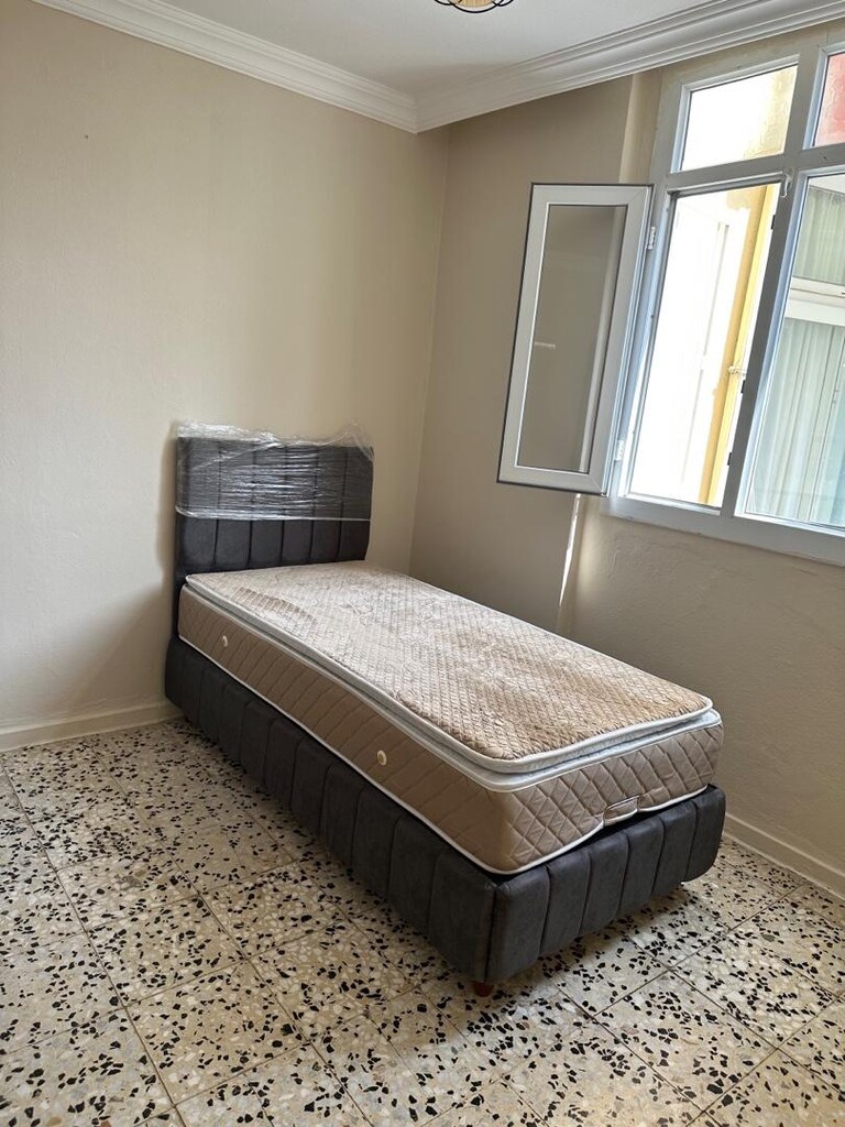 tek kişilik 90 × 190 baza başlık petli tavşan tüyü yatak sıfır ürün - 8