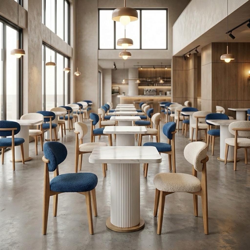 İMALATTAN KAFE RESTORAN OTEL LOKANTA MASA SANDALYE SETİ - 5