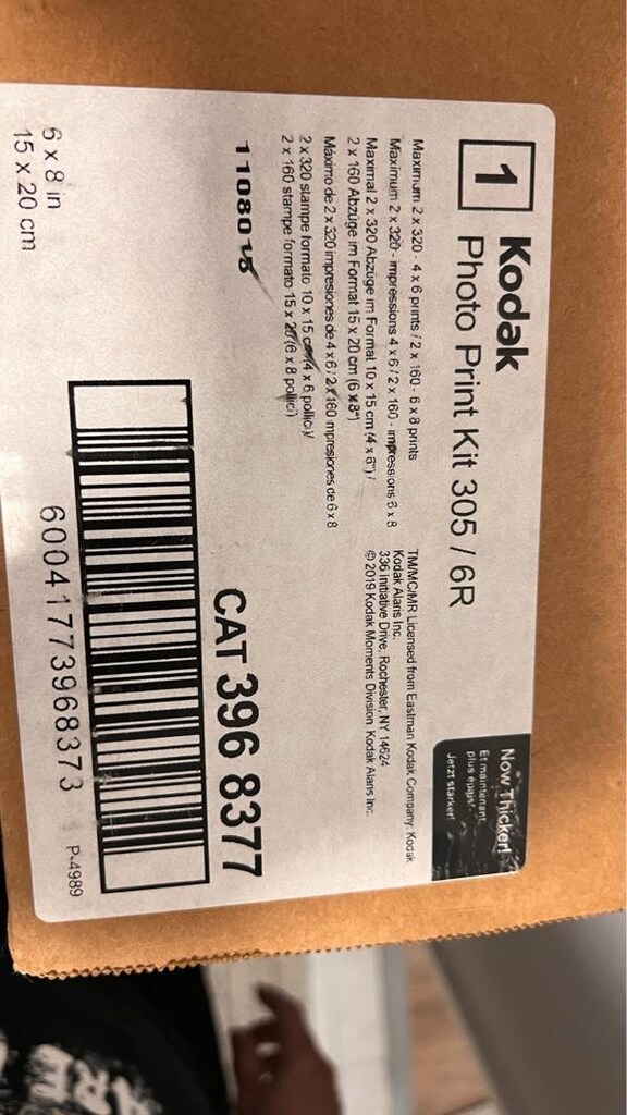 kodak photo print kit 305/6r - 2