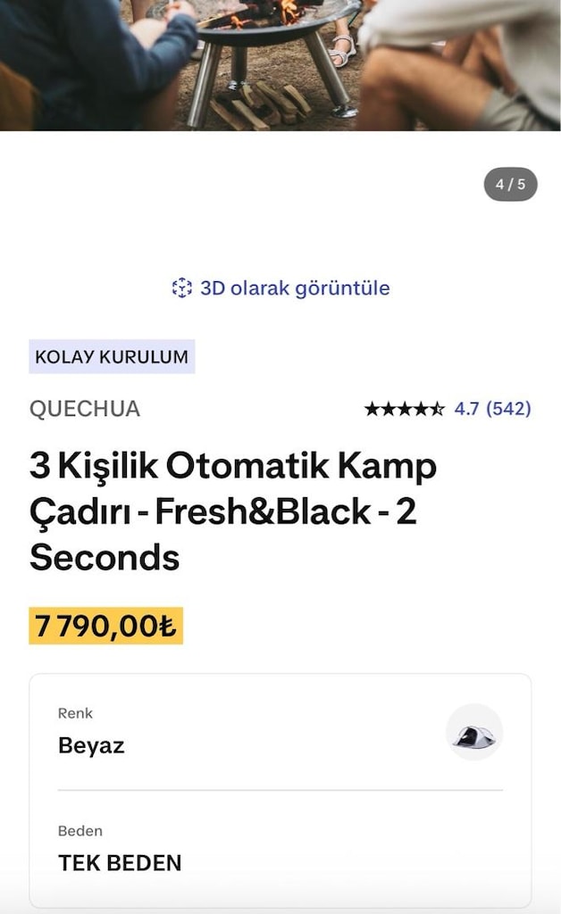 otomatik kamp çadırı fresh black 3 kişilik - 3