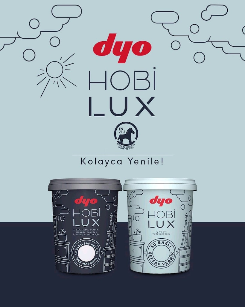 0.40 Lt Dyo Hobilux Ahşap Metal Plastik Seramik Cam Taş da Kullanılır