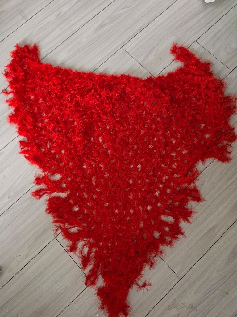 Bordo Kırmızı lila şal - 2