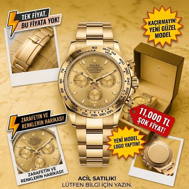 Rolex / Replika Daytona Model Erkek Kol Saati