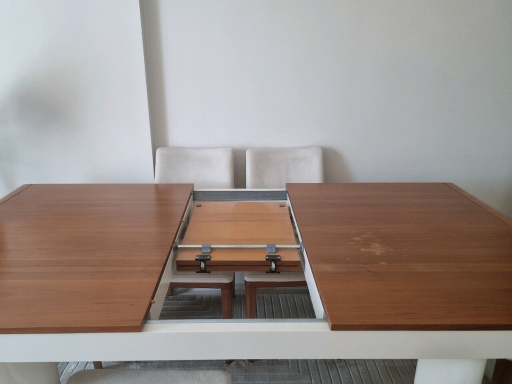 Şık Açılır Yemek Masası + 6 Sandalye – Çok Temiz - 3