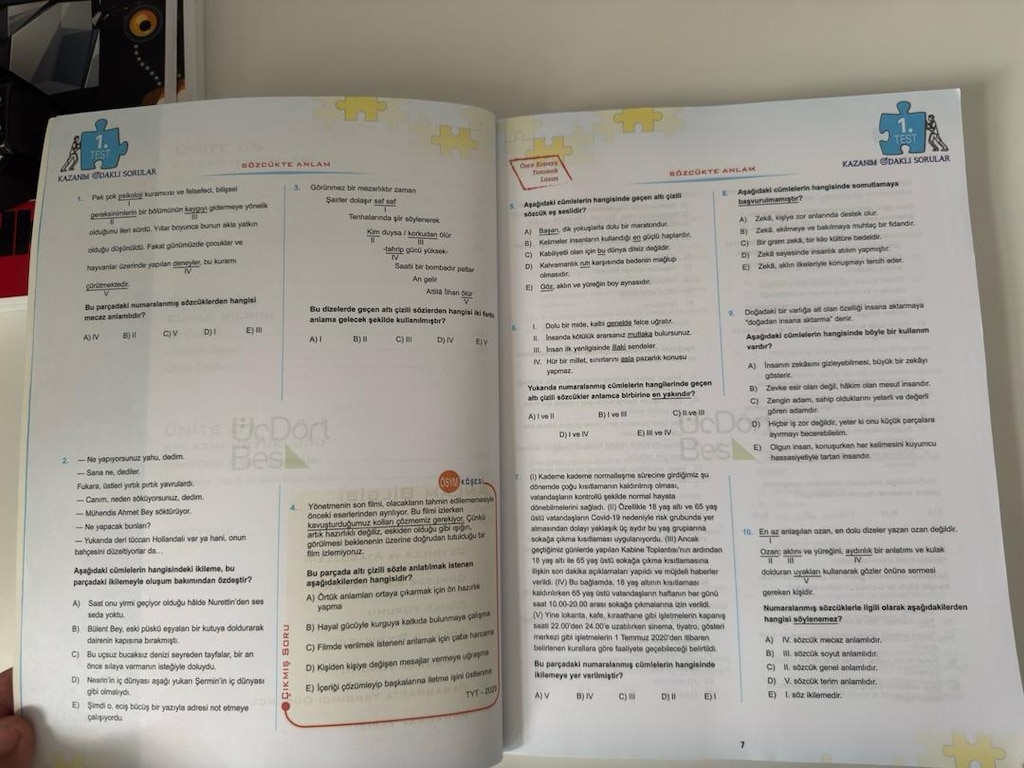 üçdörtbeş yayınları test kitabı - 3