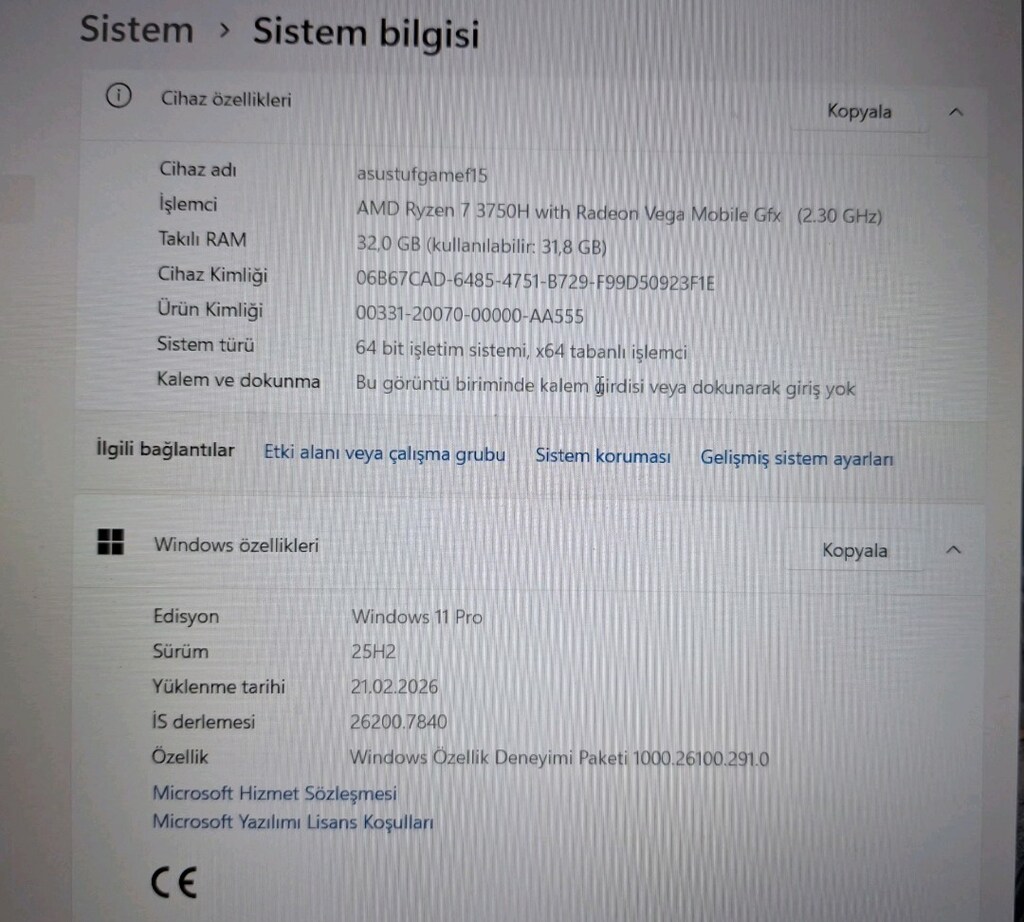 ASUS TUF GAMING OYUNCU BİLGİSAYARI - 5