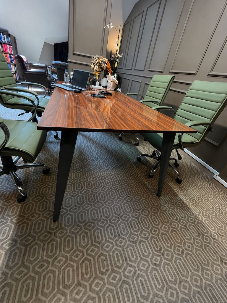 Ahşap Toplantı Masası + 4 Ofis Sandalyesi - 5