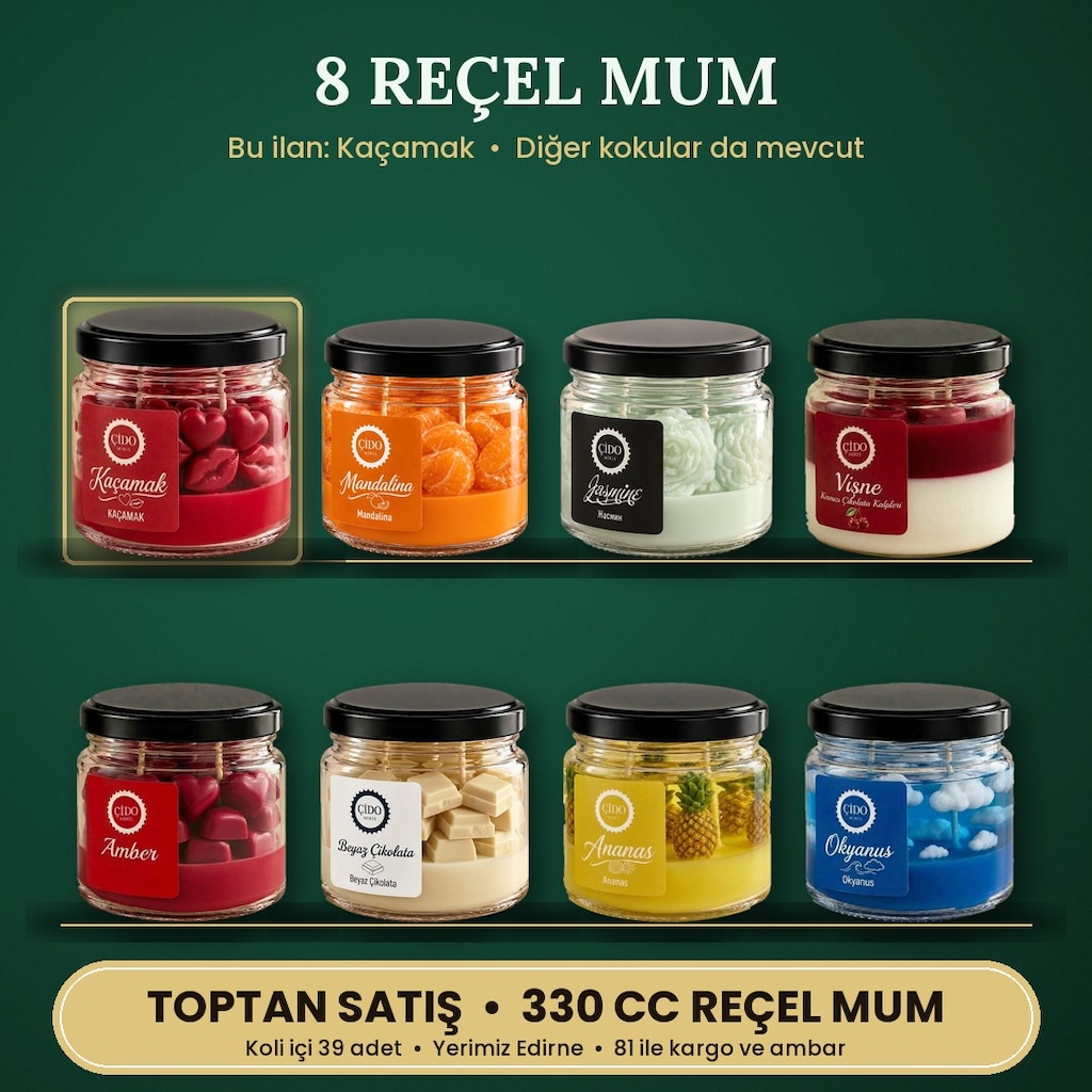 ÇİDO MİRİS DEKORATİF REÇEL MUM KAÇAMAK ORİJİNAL - 3