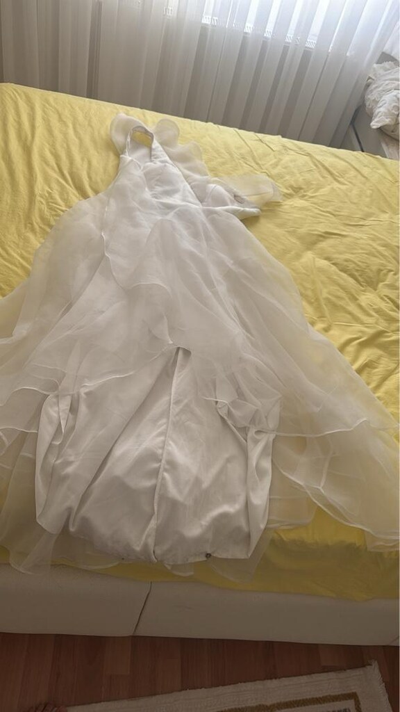 Beyaz renk after nikah elbisesi - 9